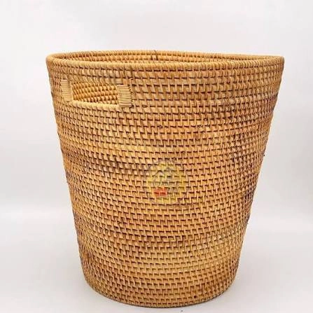 Tapered Handwoven Rattan Laundry & Storage Hamper