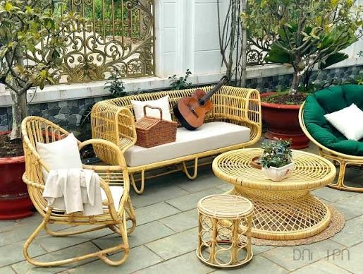 Vintage Woven Rattan Double-Lid Picnic Hamper Basket